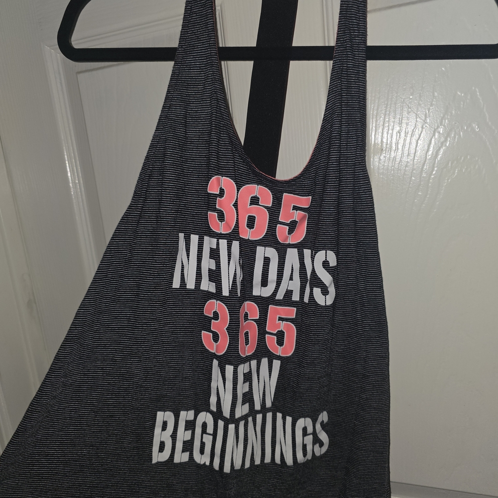 Black Tank Top with Motivational Print
